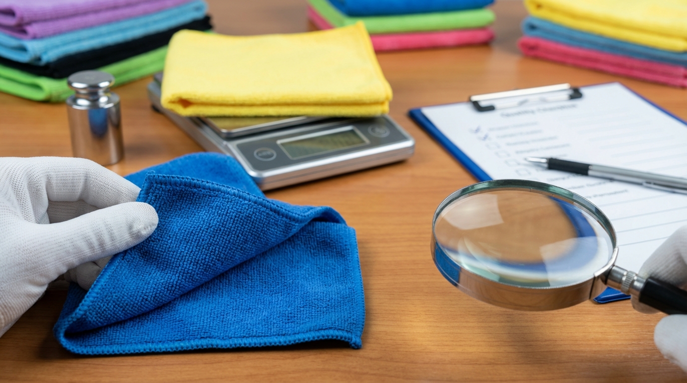 Professional Microfiber Cloth Quality Control: GSM Verification and Overlock Stitching Standards
