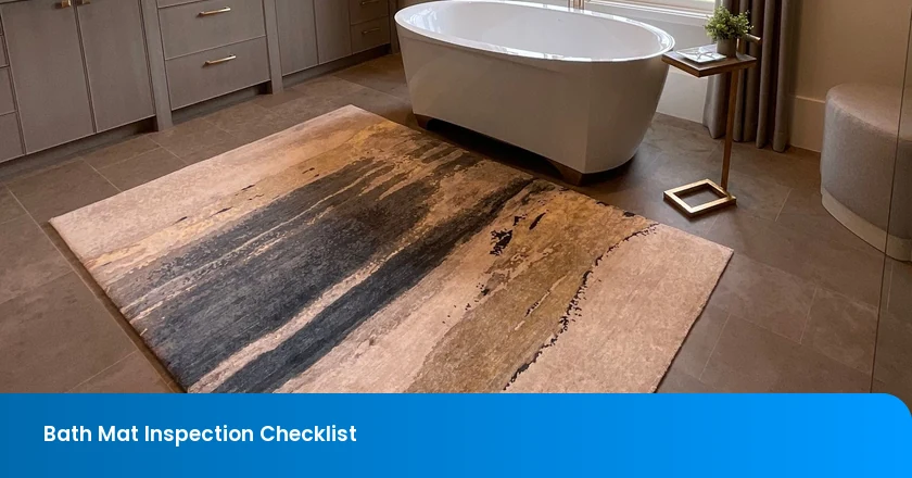 Bath Mat Inspection Checklist: Slip Resistance, Absorbency, Backing Adhesion, Pile Loss, Odor, and Size