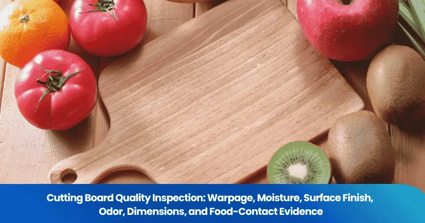 Cutting Board Quality Inspection: Warpage, Moisture, Surface Finish, Odor, Dimensions, and Food-Contact Evidence