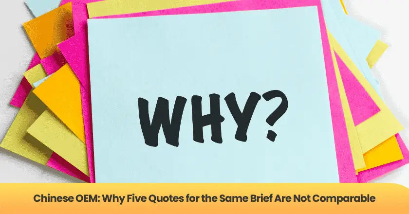 Chinese OEM: Why Five Quotes for the Same Brief Are Not Comparable