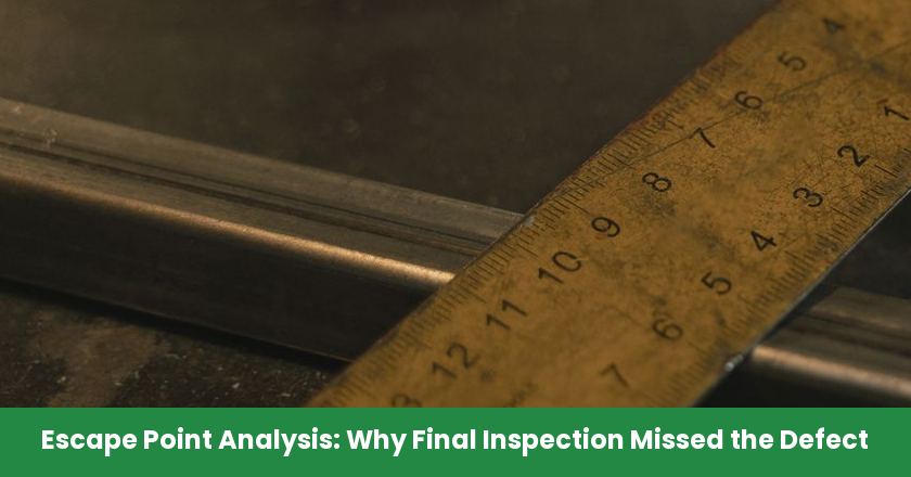 Escape Point Analysis: Why Final Inspection Missed the Defect