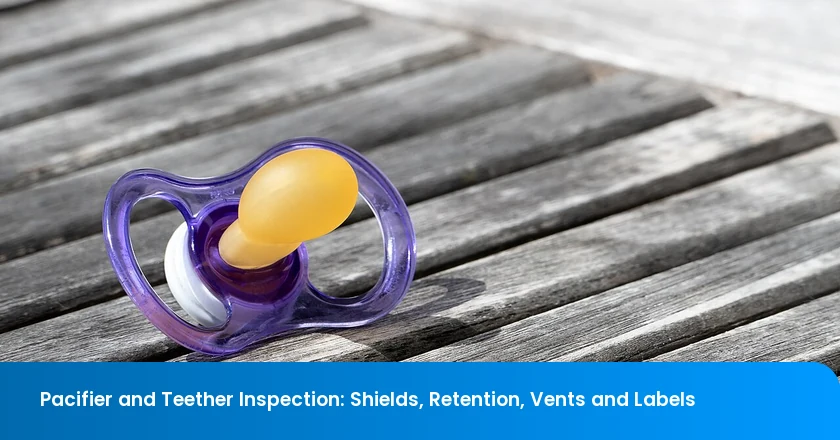 Pacifier and Teether Inspection: Shields, Retention, Vents and Labels