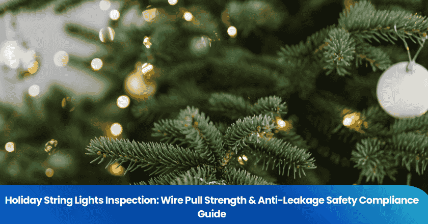 Holiday String Lights Inspection: Wire Pull Strength & Anti-Leakage Safety Compliance Guide for Importers