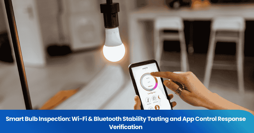 Smart Bulb Inspection: Wi-Fi & Bluetooth Stability Testing and App Control Response Verification