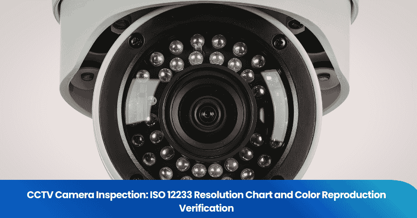 CCTV Camera Inspection: ISO 12233 Resolution Chart and Color Reproduction Verification