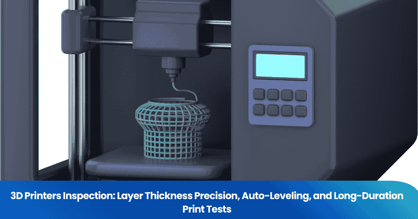 3D Printers Inspection: Layer Thickness Precision, Auto-Leveling, and Long-Duration Print Tests