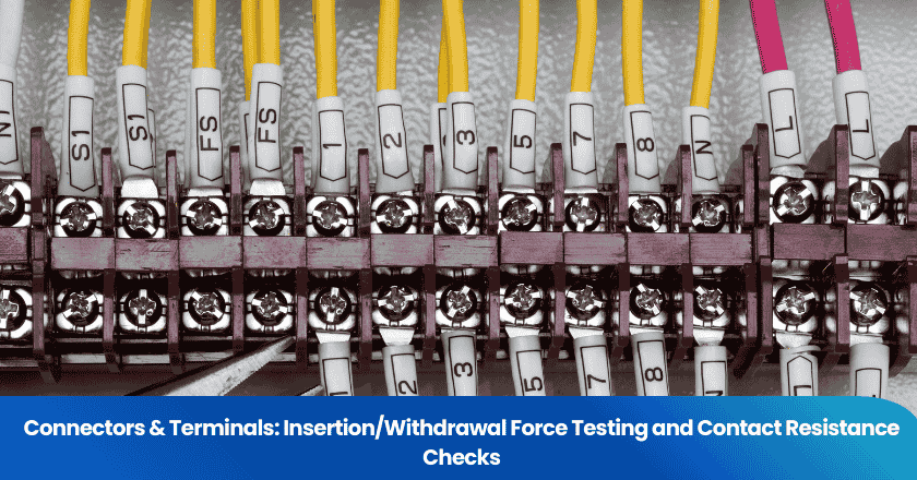 Connectors & Terminals: Insertion/Withdrawal Force Testing and Contact Resistance Checks