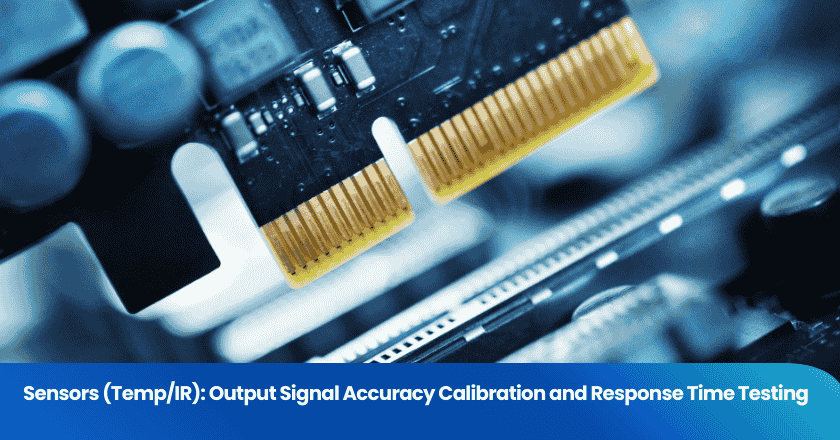 Sensors (Temp/IR): Output Signal Accuracy Calibration and Response Time Testing