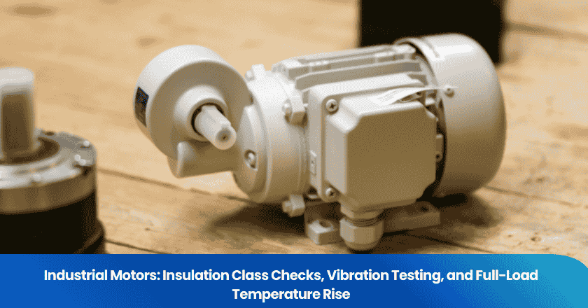 Industrial Motors: Insulation Class Checks, Vibration Testing, and Full-Load Temperature Rise