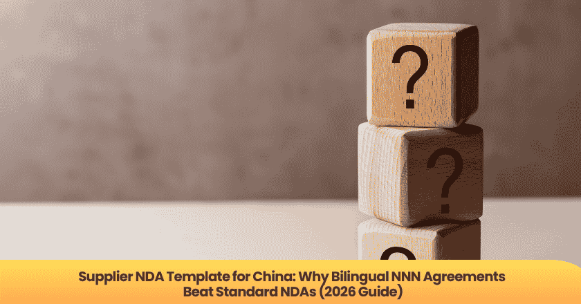 Supplier NDA Template for China: Why Bilingual NNN Agreements Beat Standard NDAs (2026 Guide)