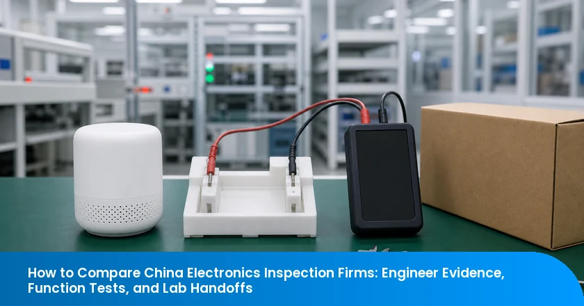 How to Compare China Electronics Inspection Firms: Engineer Evidence, Function Tests, and Lab Handoffs