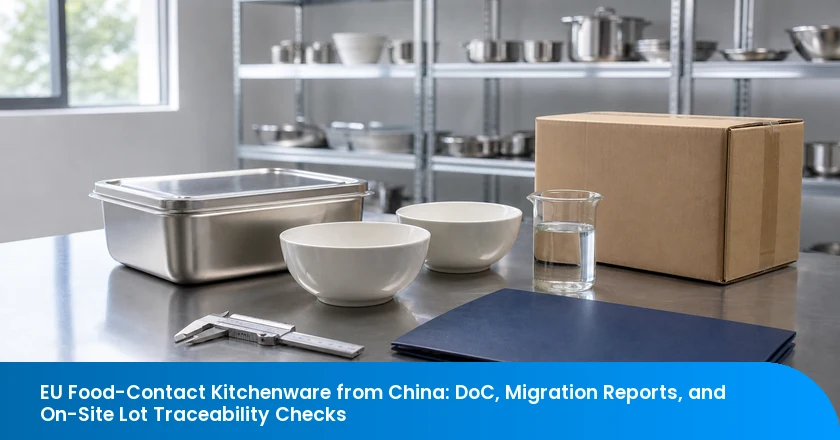 EU Food-Contact Kitchenware from China: DoC, Migration Reports, and On-Site Lot Traceability Checks