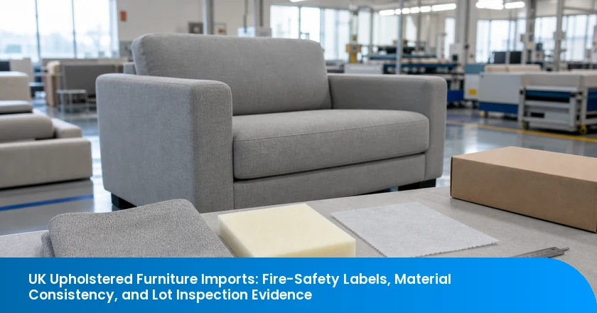 UK Upholstered Furniture Imports: Fire-Safety Labels, Material Consistency, and Lot Inspection Evidence
