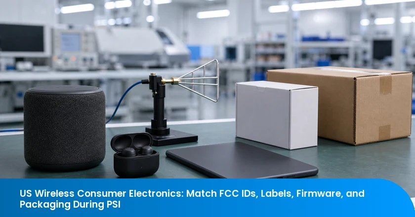 US Wireless Consumer Electronics: Match FCC IDs, Labels, Firmware, and Packaging During PSI