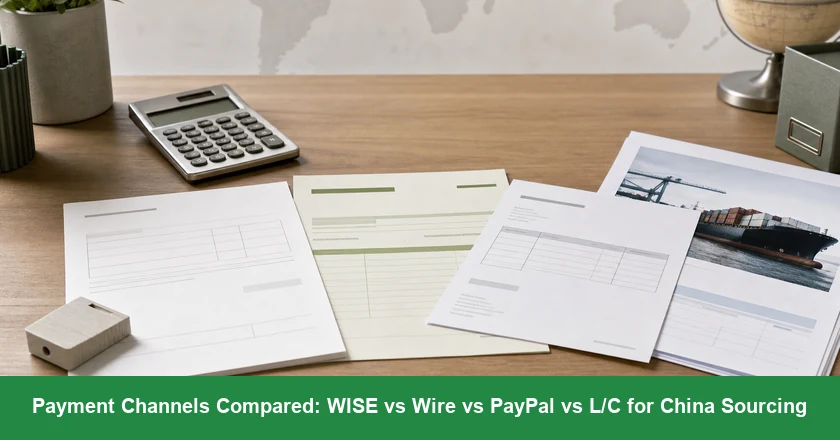 Payment Channels Compared: WISE vs Wire vs PayPal vs L/C for China Sourcing