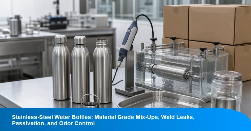 Stainless-Steel Water Bottles: Material Grade Mix-Ups, Weld Leaks, Passivation, and Odor Control