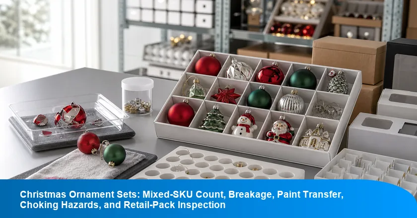 Christmas Ornament Sets: Mixed-SKU Count, Breakage, Paint Transfer, Choking Hazards, and Retail-Pack Inspection