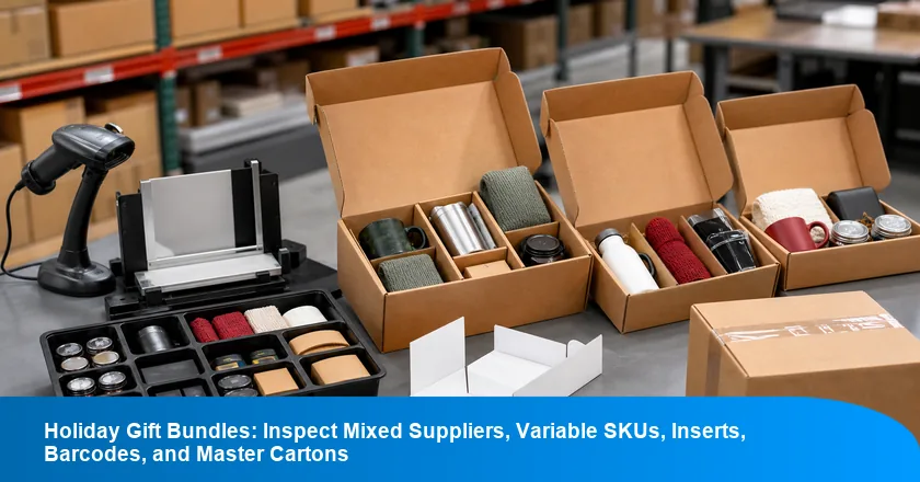 Holiday Gift Bundles: Inspect Mixed Suppliers, Variable SKUs, Inserts, Barcodes, and Master Cartons