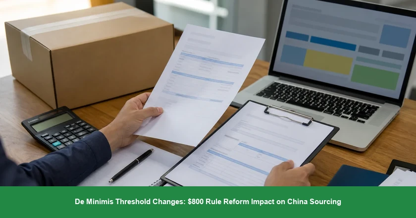 De Minimis Threshold Changes: $800 Rule Reform Impact on China Sourcing