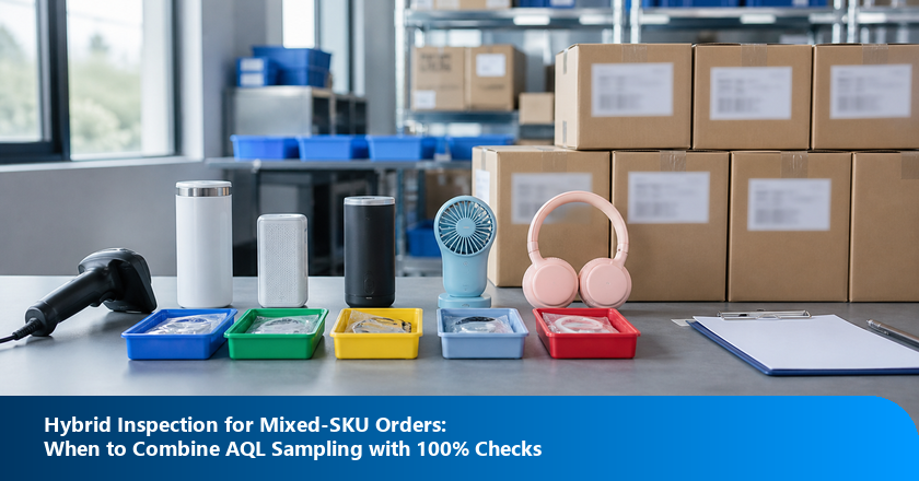 Hybrid Inspection for Mixed-SKU Orders: When to Combine AQL Sampling with 100% Checks