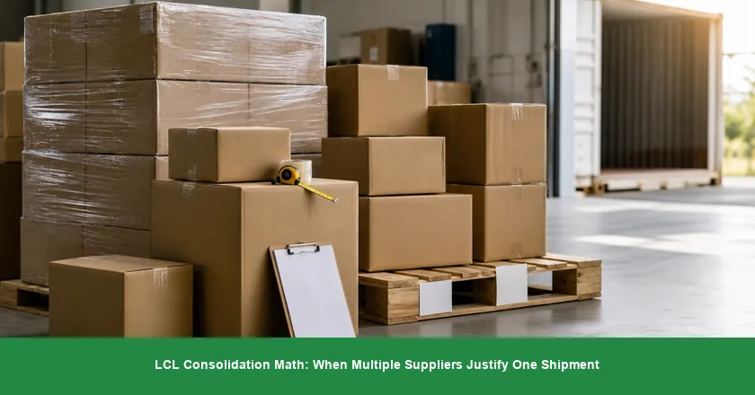 LCL Consolidation Math: When Multiple Suppliers Justify One Shipment