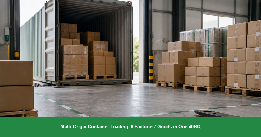 Multi-Origin Container Loading: 8 Factories' Goods in One 40HQ