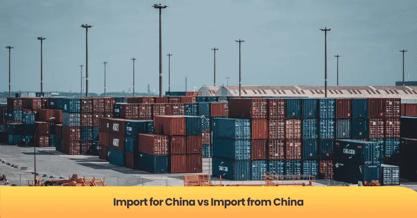 Import for China vs Import from China