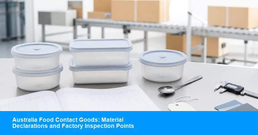 Australia Food Contact Goods: Material Declarations and Factory Inspection Points