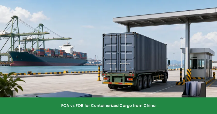 FCA vs FOB for Containerized Cargo from China
