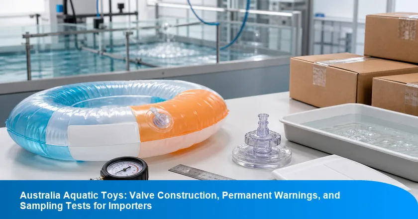 Australia Aquatic Toys: Valve Construction, Permanent Warnings, and Sampling Tests for Importers