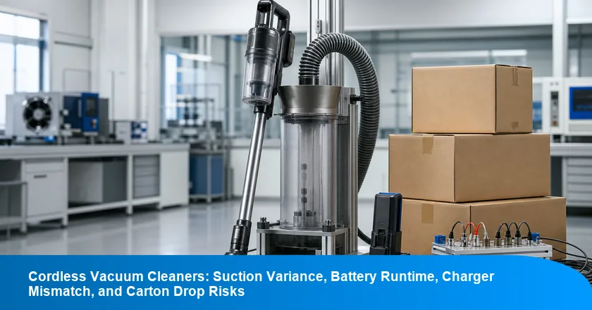 Cordless Vacuum Cleaners: Suction Variance, Battery Runtime, Charger Mismatch, and Carton Drop Risks