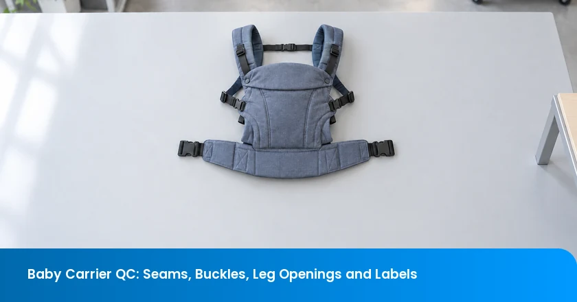 Baby Carrier QC: Seams, Buckles, Leg Openings and Labels