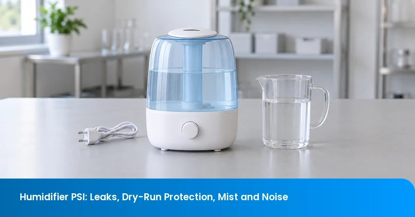 Humidifier PSI: Leaks, Dry-Run Protection, Mist and Noise