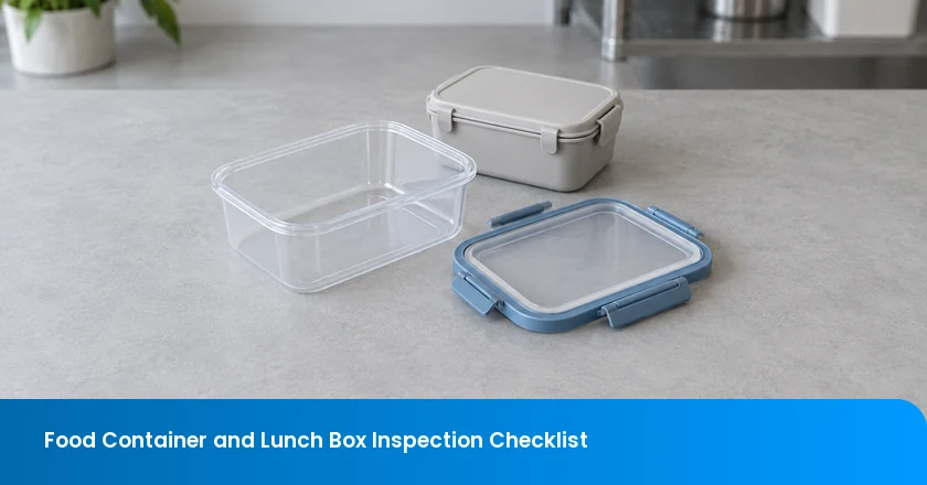 Food Container and Lunch Box Inspection Checklist
