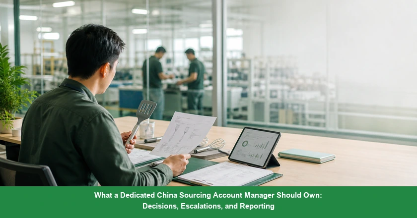 What a Dedicated China Sourcing Account Manager Should Own: Decisions, Escalations, and Reporting