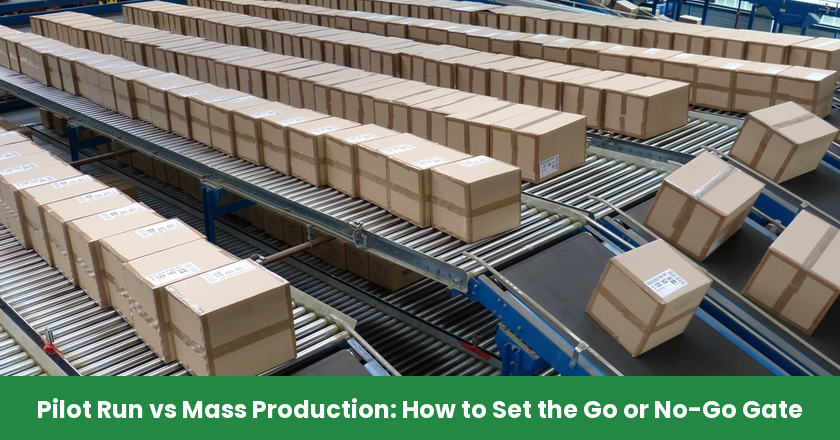 Pilot Run vs Mass Production: How to Set the Go or No-Go Gate