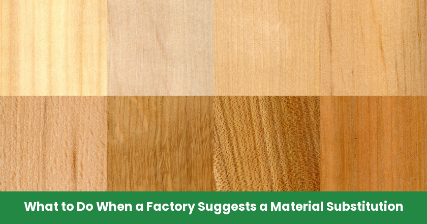 What to Do When a Factory Suggests a Material Substitution