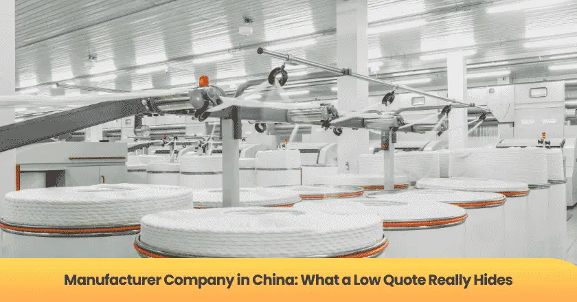 Manufacturer Company in China: What a Low Quote Really Hides