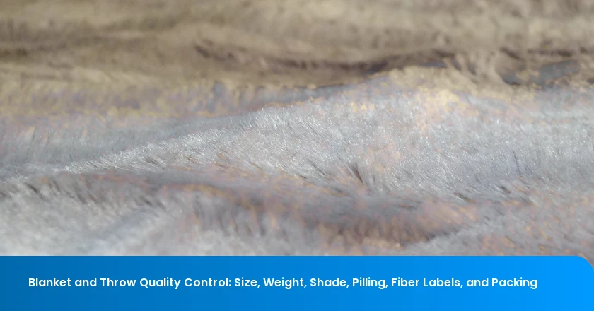 Blanket and Throw Quality Control: Size, Weight, Shade, Pilling, Fiber Labels, and Packing