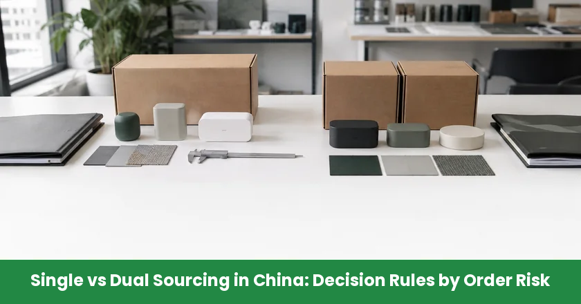 Single vs Dual Sourcing in China: Decision Rules by Order Risk